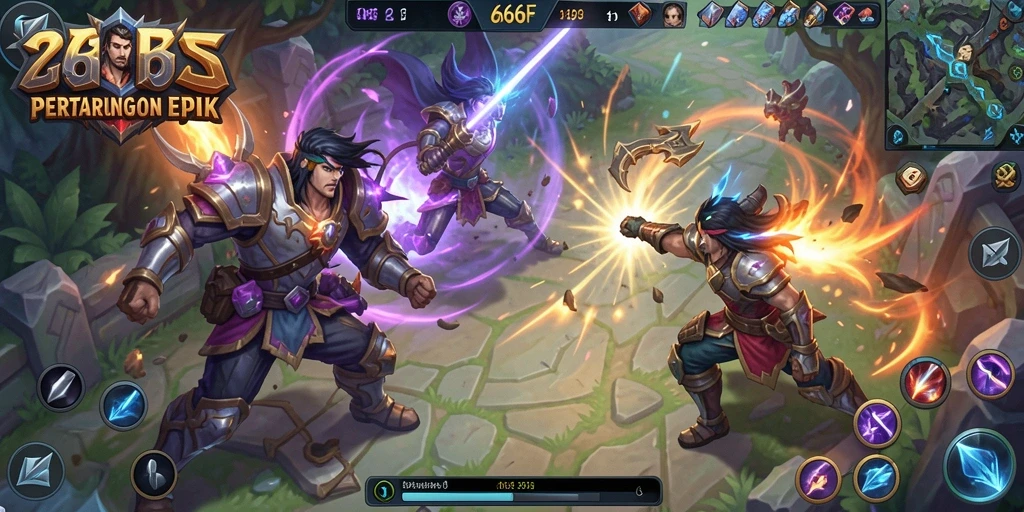 Tangkap momen aksi mendebarkan dalam permainan MOBA 666F.