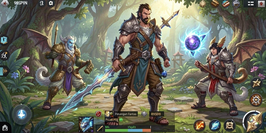 Tampilan gameplay RPG yang menakjubkan di 98SPIN.