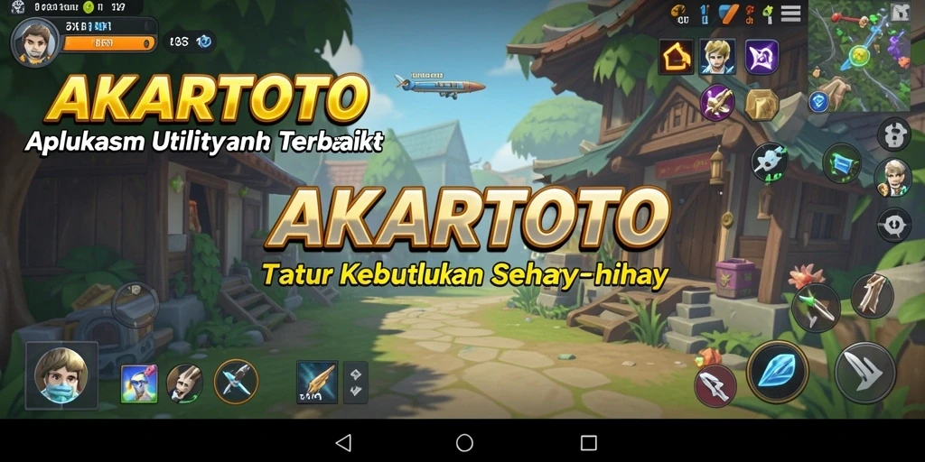 Tampilan utama AKARTOTO dengan fitur-fitur Utility yang memudahkan.