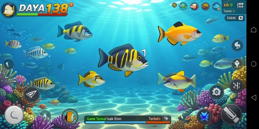 Screenshot dari gameplay seru Tembak Ikan di DAYA138.