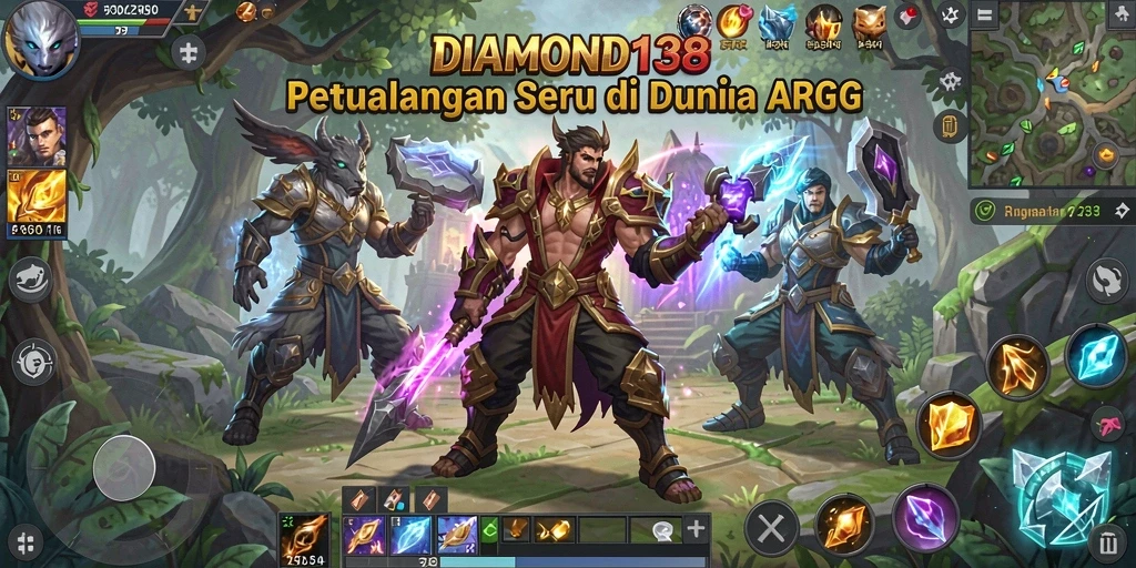 Screenshot gameplay <strong>DIAMOND138</strong> yang menampilkan pertarungan seru antar karakter.