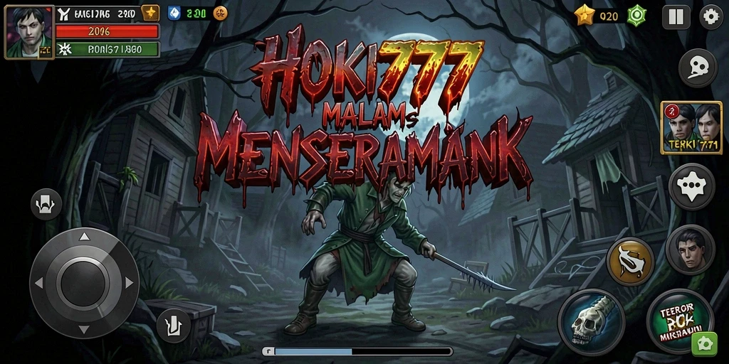 Screenshot HOKI777 menampilkan suasana menyeramkan dengan gameplay yang intens.