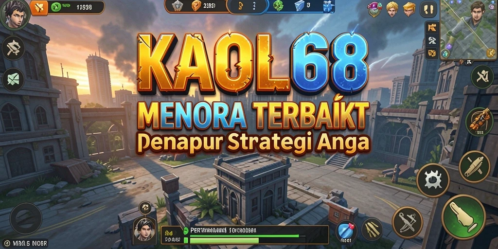 Tampilan utama gameplay KAOL68 dengan menara pertahanan yang strategis.
