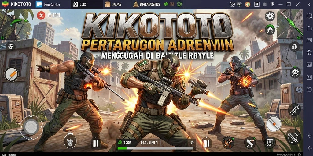 Gameplay seru dan menantang di KIKOTOTO Battle Royale.