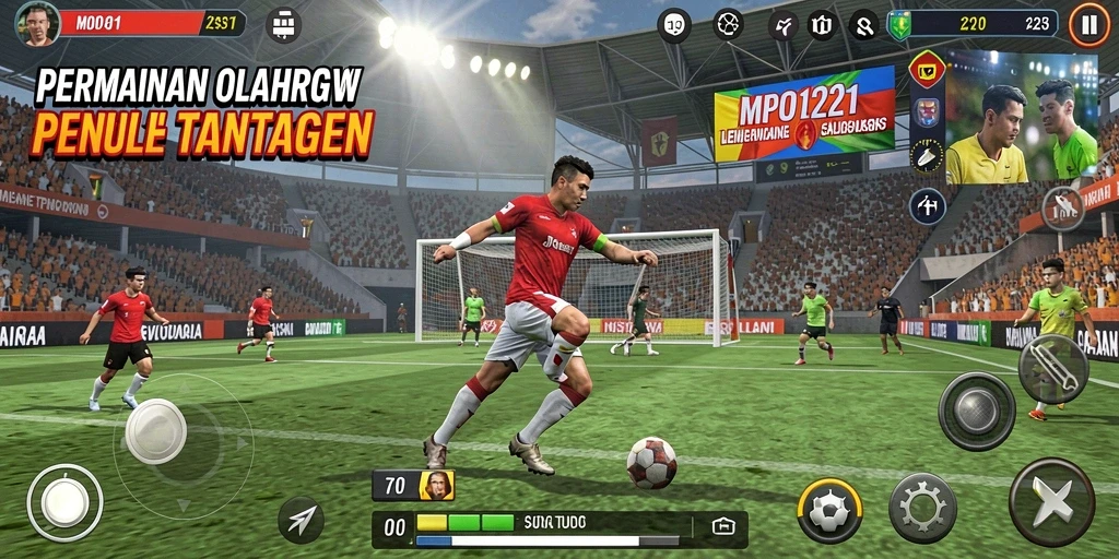 Tampilan gameplay MPO1221 yang menampilkan aksi seru olahraga.