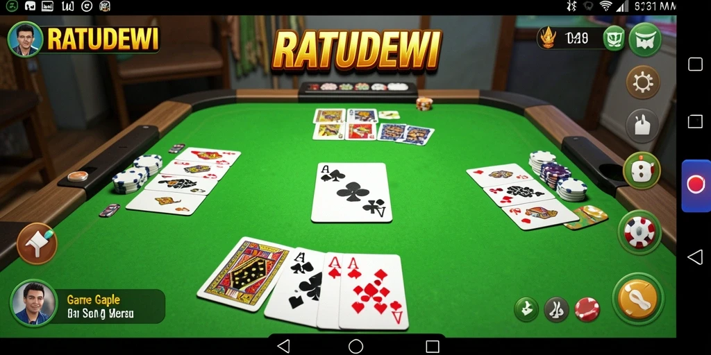 Tampilan menarik dari gameplay Gaple di RATUDEWI.