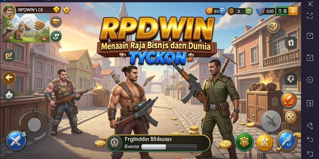 Screenshot RPIDWIN menunjukkan gameplay seru dalam mengelola bisnis.