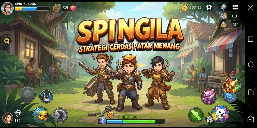 Tangkapan layar SPINGILA menampilkan aksi strategi seru yang menantang.