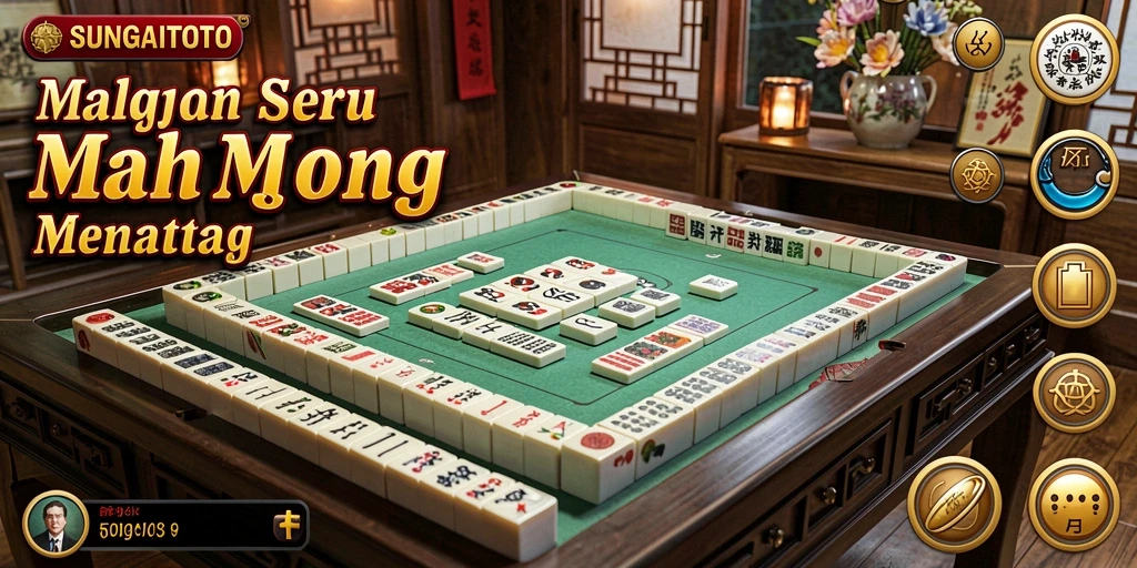 Tampilan gameplay SUNGAITOTO dengan ubin Mahjong yang menarik.