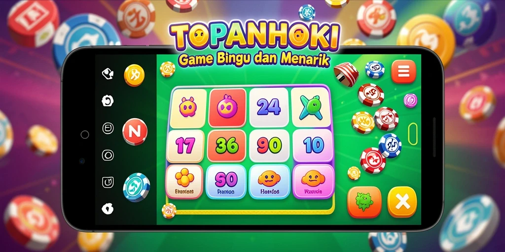 Screenshot gameplay TOPANHOKI menampilkan suasana seru permainan Bingo.